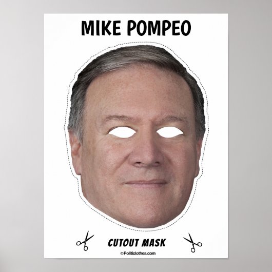 Poster Masque d'Halloween MIKE POMPEO (Devant)