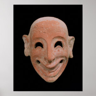 Poster Masque grotesque, de Motya, 6ème siècle AVANT