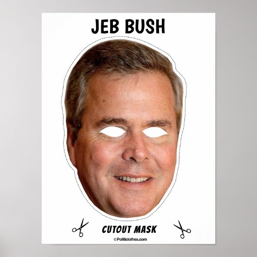 Poster Masque Halloween JEB BUSH (Devant)