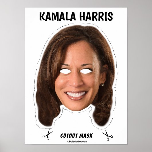 Poster Masque Halloween KAMALA HARRIS (Devant)