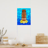 Poster Masque Hawaïen Tiki (Cuisine)