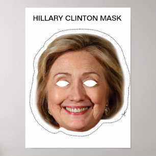 Poster Masque Hillary Clinton