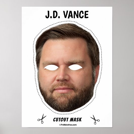 Poster Masque JD Vance Halloween (Devant)