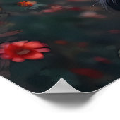 Poster Masque Kitsune japonais (Coin)