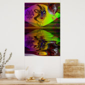 Poster Masque Mardi Gras Trompe l'oeil-V-2 R (Cuisine)