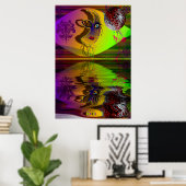Poster Masque Mardi Gras Trompe l'oeil-V-2 R (Bureau à domicile)