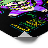 Poster Masque Mardi Vêtements Costumes Mardi Gras Chat (Coin)