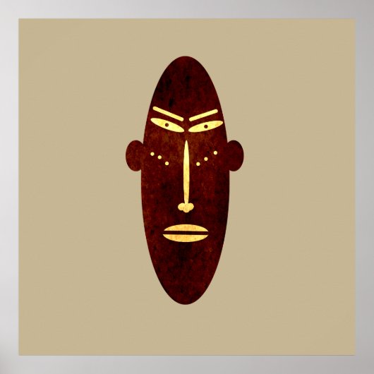 Poster Masque moderne abstrait (Devant)