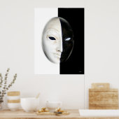 Poster Masque (noir et blanc) (Cuisine)