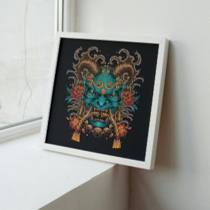 Poster Masque Oni Azure