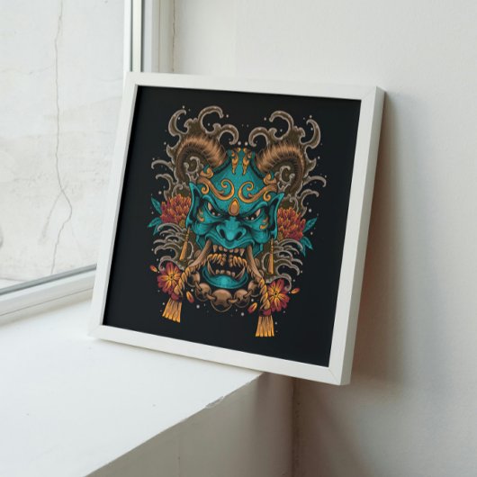 Poster Masque Oni Azure
