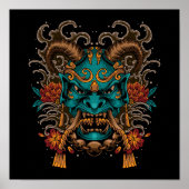 Poster Masque Oni Azure (Devant)