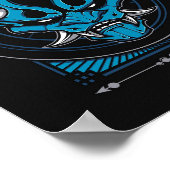 Poster Masque Oni Démon Bleu (Coin)