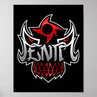 Poster Masque Penta En Couleur Noire _1