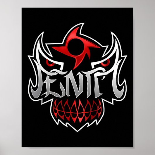 Poster Masque Penta En Couleur Noire _1 (Devant)