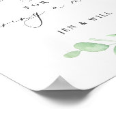 Poster Masque portant Mariage Eucalyptus Branche (Coin)