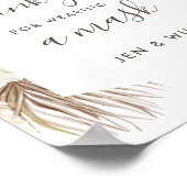 Poster Masque portant Mariage Pampas Gris Signal (Coin)