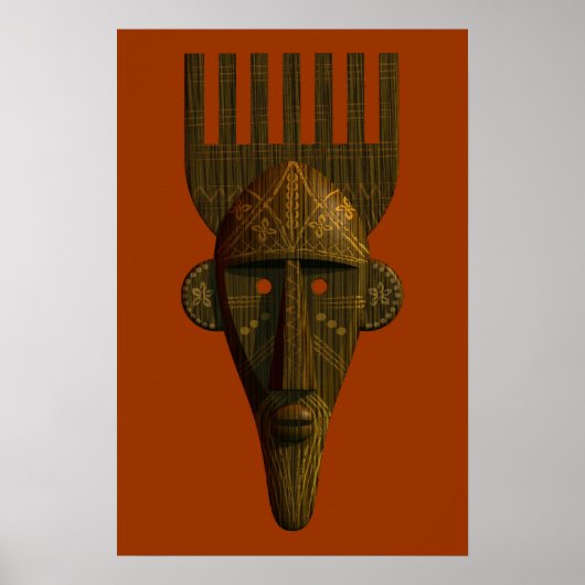 Poster Masque rituel africain (Devant)