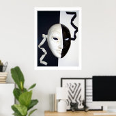 Poster Masque théâtral (Bureau à domicile)