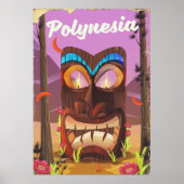 Poster Masque Tiki de Polynésie (Devant)
