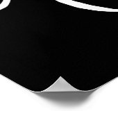 Poster Masque Tribal Blanc Élégant Design Abstrait (Coin)