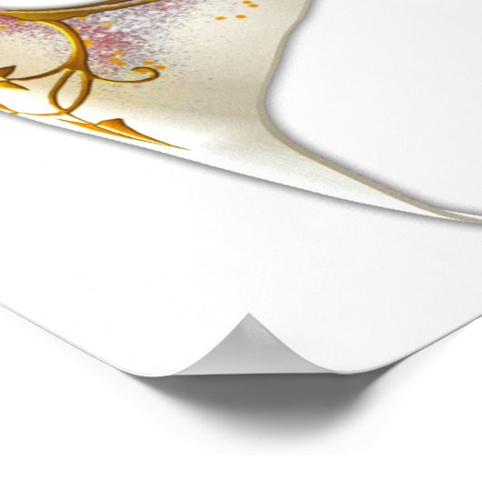 Poster Masque vénitien : Bijou rubis (Coin)