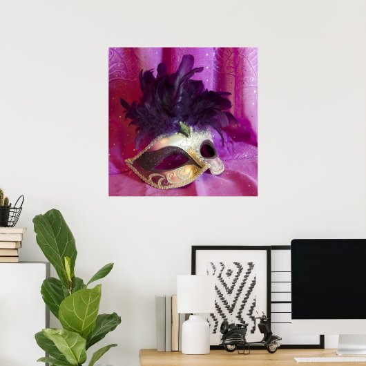 Poster Masque violet (Bureau à domicile)
