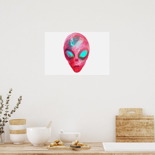 Poster Masque visage Alien (Cuisine)
