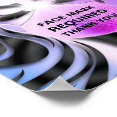 Poster Masque Visage Couverture Requise Covid Coiffeur Ro (Coin)