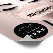 Poster Masque Visage Couverture Requise Covid Girl Logo P (Coin)