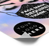 Poster Masque Visage Couverture Requise Covid Holographiq (Coin)