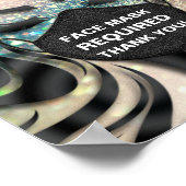 Poster Masque Visage Couverture Requise Covid Parties sci (Coin)