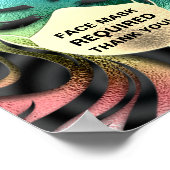 Poster Masque Visage Couverture Requise Covid Rainbow VIP (Coin)