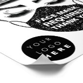 Poster Masque Visage Couverture Requise Lash Convid Logo  (Coin)