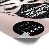 Poster Masque Visage Couverture Requise Logo Personnalisé (Coin)