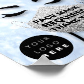 Poster Masque Visage Couverture Requise Vidéo Personnalis (Coin)