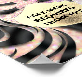 Poster Masque Visage Couvrant La Parties scintillant Vécu (Coin)