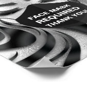 Poster Masque Visage obligatoire Cosmetologue Cosmetologu (Coin)