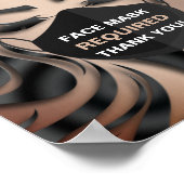 Poster Masque Visage obligatoire Cosmetologue Cosmetologu (Coin)