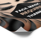 Poster Masque Visage obligatoire Cosmetologue Cosmetologu (Coin)