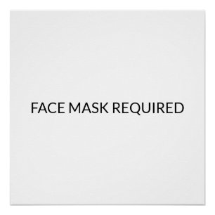 Poster Masque visage Requis noir et blanc simple