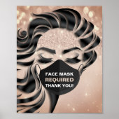 Poster Masque Visage Requis Rose Eyelashes (Devant)