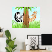 Poster Masquer le zèbre et la girafe (Bureau à domicile)