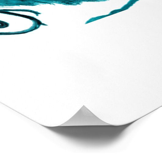 Poster Masquerade dans l'affiche Turquoise (Coin)