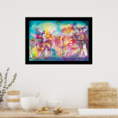 Poster MASQUERADE, Mardi Gras Masques, Danse, Musique (Cuisine)