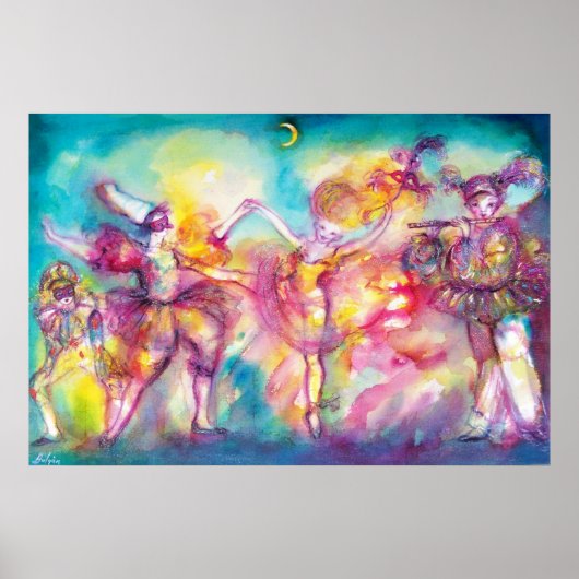 Poster MASQUERADE, Mardi Gras Masques, Danse, Musique (Devant)