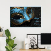 Poster Masquerade Masque Rire Amour Danse Imprimer (Bureau à domicile)