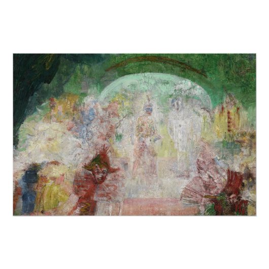 Poster Masquerade par James Ensor (1889) (Devant)