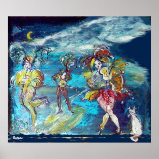 POSTER MASQUÉRADE VÉNÉTIENNE / MUSIQUE LA NUIT (Devant)