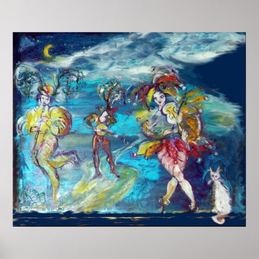 POSTER MASQUERADE VENITIENNE / MUSIQUE DANS LA NUIT (Devant)